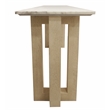 Bradford Rectangular Console Table in Modern White Marble on Solid Wood Base