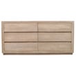 Argyle 6-Drawer Dresser in Modern Light Ash Ivory Finish on Reclaimed Solid Wood
