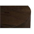 Flagstaff Round Side Table in Modern Barista Brown Finish on Solid Wood