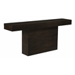 Flagstaff Console Table in Modern Barista Brown Finish on Solid Wood