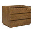 Flagstaff 3-Drawer Nightstand in Modern Spice Tan Finish on Solid Wood