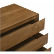 Flagstaff 3-Drawer Nightstand in Modern Spice Tan Finish on Solid Wood