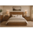 Flagstaff 3-Drawer Nightstand in Modern Spice Tan Finish on Solid Wood