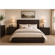 Flagstaff 3-Drawer Nightstand in Modern Barista Brown Finish on Solid Wood