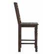 Bliss Counter Chair 2-Piece Set in Traditional Barista Brown on Solid Wood