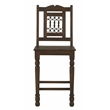 Bliss Counter Chair 2-Piece Set in Traditional Barista Brown on Solid Wood