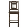 Bliss Bar Chair 2-Piece Set in Traditional Barista Brown on Solid Wood