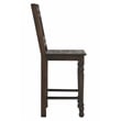 Bliss Bar Chair 2-Piece Set in Traditional Barista Brown on Solid Wood