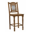 Bliss Bar Chair 2-Piece Set in Traditional Spice Tan on Solid Wood