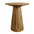 Jaden Round Counter Table in Mid-Century Distressed Natural Finish on Solid Wood