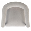 Quinn Arm Chair in Silver Boucle Fabric with Mid-century Space Black Wood Frame