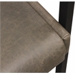 Wendy Arm Chair in Modern Gray Leather 2-Piece Set with Iron Base