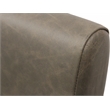 Wendy Arm Chair in Modern Gray Leather 2-Piece Set with Iron Base