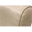 Wendy Arm Chair in Modern Ivory Leather 2-Piece Set with Wrought Iron Base