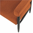 Quinn Arm Chair 2-Piece Set in Mid-Century Rust Boucle Fabric