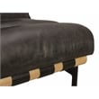 Layla Counter Height Stool in Modern Antique Black Authentic Leather