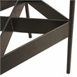Emmett Bar Height Stool in Modern Tan Authentic Leather on Metal Frame