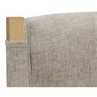 Clara Counter Height Stool in Contemporary Slate Gray Linen Fabric on Solid Wood
