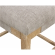 Clara Counter Height Stool in Contemporary Slate Gray Linen Fabric on Solid Wood