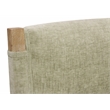 Clara Counter Height Stool in Contemporary Leaf Green Linen Fabric on Solid Wood