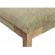 Clara Counter Height Stool in Contemporary Leaf Green Linen Fabric on Solid Wood