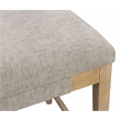 Clara Bar Height Stool in Contemporary Slate Gray Linen Fabric on Solid Wood