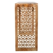 Tazmyn Console Table in Modern Natural Finish on Hand Carved Solid Wood