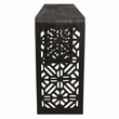 Tazmyn Console Table in Modern Charcoal Finish on Hand Carved Solid Wood