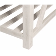 Bellamy White Marble Cocktail Table in Farmhouse Sur Tone on Solid Wood Base