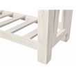 Bellamy White Marble Console Table in Farmhouse Sur Tone on Solid Wood Base