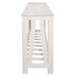 Bellamy White Marble Console Table in Farmhouse Sur Tone on Solid Wood Base