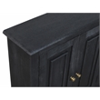Jenna 6-Door Sideboard in Farmhouse Charcoal Gray Finish on Solid Wood