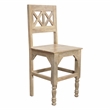 Jenna Counter Chair 2-Piece Set in a Natural Farmhouse Finish on Solid Wood