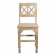 Jenna Counter Chair 2-Piece Set in a Natural Farmhouse Finish on Solid Wood