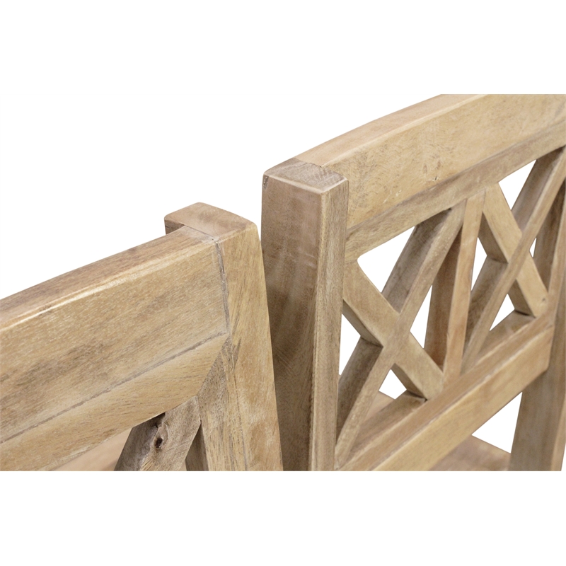Jenna Counter Chair 2-Piece Set in a Natural Farmhouse Finish on Solid Wood