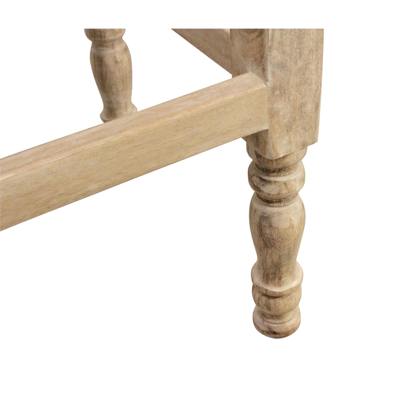 Jenna Counter Chair 2-Piece Set in a Natural Farmhouse Finish on Solid Wood