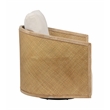 Keegan Rattan Swivel Chair in Ivory Linen Fabric with Coastal Solid Wood Trim