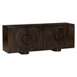Augustus 4-Door Sideboard in a Modern Barista Brown Finish on Solid Wood