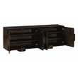Augustus 4-Door Sideboard in a Modern Barista Brown Finish on Solid Wood