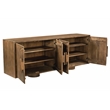 Augustus 4-Door Sideboard in a Modern Spice Tan Finish on Solid Wood