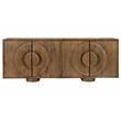 Augustus 4-Door Sideboard in a Modern Spice Tan Finish on Solid Wood