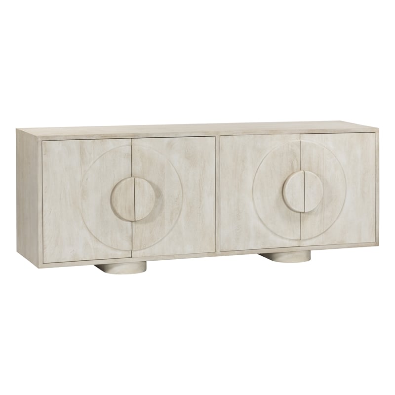 Augustus 4-Door Sideboard in a Modern Sone Natural Finish on Solid Wood