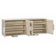Augustus 4-Door Sideboard in a Modern Sone Natural Finish on Solid Wood