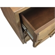 Samara 2-Drawer Small Nightstand in Contemporary Natural Finish Pine Solid Wood