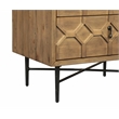 Samara 2-Drawer Small Nightstand in Contemporary Natural Finish Pine Solid Wood