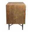 Samara 2-Drawer Small Nightstand in Contemporary Natural Finish Pine Solid Wood