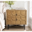 Samara 2-Drawer Small Nightstand in Contemporary Natural Finish Pine Solid Wood