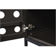 Becca 2-Door Tall Cabinet in Modern Antique Black Finish on Pine Solid Wood