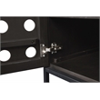 Becca 4-Door Sideboard in Modern Antique Black Finish on Pine Solid Wood
