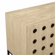 Becca 4-Door Sideboard in Modern Industrial Sand Oak Finish on Pine Solid Wood